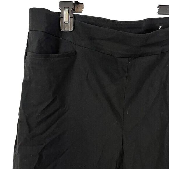 Chicos Womens Black Stretch Pull On Tapered Flat Front Pants Slacks sz 3R / 16 - Picture 7 of 15